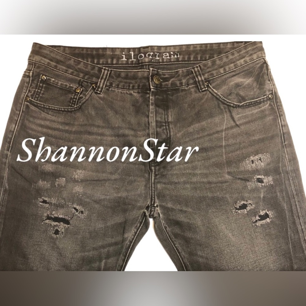 ⭐️KILOGRAM MENs BLACK WASHED DISTRESSED JEANS⭐️